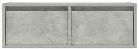 TV szekrény LED világítással beton szürke 75x35,5x25 cm