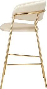 Design bárszék, bézs Velvet szövet/gold króm arany, DASMIN TYP 2