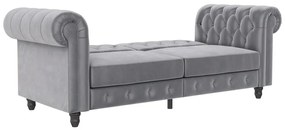 Világosszürke bársony kanapé 236 cm Felix – Støraa