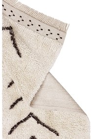 Krémszínű mosható kézi szövésű pamut szőnyeg 170x240 cm Bereber Rhombs – Lorena Canals