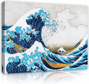 Vászonkép Nagy Hullám Kangawában Vászon Fal A Nappali Hálószobájába 40x30