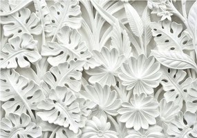 Fotótapéta Alabástrom Kert Fehér Levelek Tapéta Előszoba 416x254