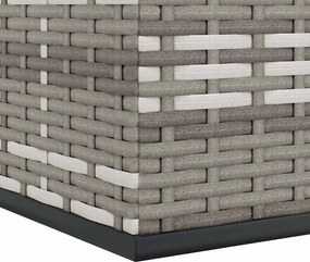 Szürke Polyrattan Kerti Párnatartó Doboz 100 X 97,5 X 104 Cm