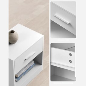 Éjjeli szekrény COSTA, 28x39x41cm, fehér Vasagle