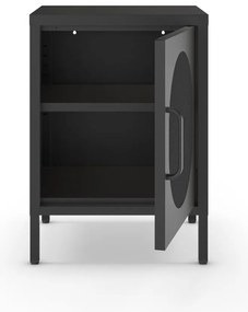 Fekete fém éjjeliszekrény Diora – Marckeric