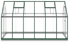 zöld alumínium melegház alapvázzal 334x169x202 cm