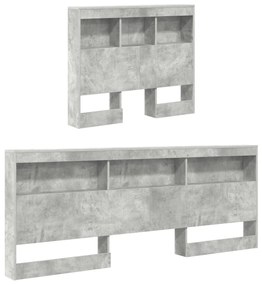 Polcos ágy Beton szürke 100x200 cm Szerelt fa