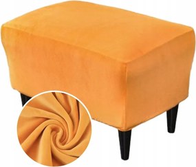 Lábtartó Huzat Puff Elasztikus Velúr Prémium Oeko Tex Mustár
