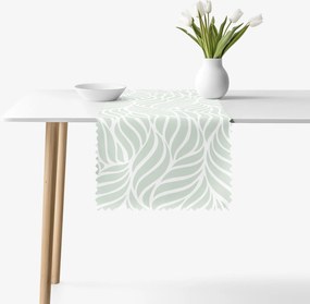 Goldea teflonbevonatú asztali futó - zsályazöld vonalak 20x120 cm