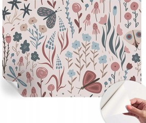 Dekoratív öntapadós fotótapéta Hálószobába Virágok rovarok 312x219 cm