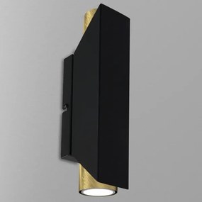 Fali lámpa WALL 2xGU10/8W/230V fekete/sárgaréz