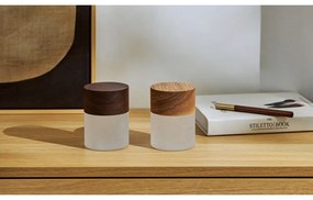 Natúr színű szabályozható asztali lámpa üveg búrával (magasság 10,5 cm) Lemelia – Gingko