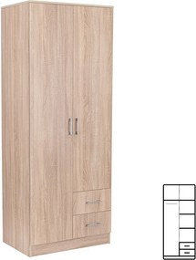 Miami gardróbszekrény 80x205 cm sonoma tölgy-sonoma tölgy