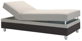 Egyszemélyes ágy 85 cm Sodak (sötétszürke + barna-szürke) (tárolóhellyel). 1100768