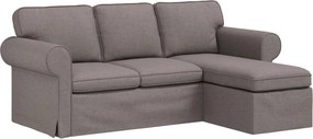 vidaXL Kanapé Tópszínű 215 x 138 x 80 cm szövet