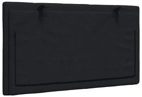 fekete szövet fejtámla párna 80 cm