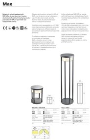 Redo 90677 - LED kültéri lámpa MAX LED/15W/230V 3000K 80 cm IP65 antracit