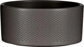 Kerámia virágtartó modern díszítéssel fekete 22 cm 1db