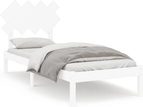 vidaXL fehér tömör fa ágykeret 90 x 190 cm (Single)