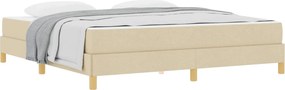 vidaXL Boxrugós ágy matracmal Krém 180 x 200 cm szövet