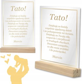 Apák Napi Ajándék Üveg Keret Ajándék Apák szobor Kívánság