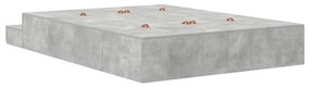 Ágykeret tárolóval Beton Szürke 236.5 x 140 x 31.5 cm Faanyag