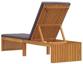 Pihenőágy Párnával 200x55x30 cm Tömör Akácfából