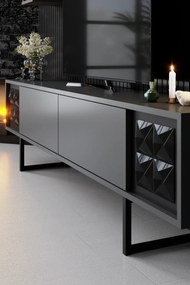 TV szekrény Black Line - Anthracite, Black