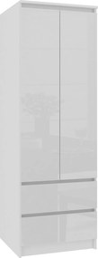 Star Szekrény S 60 cm 2 Ajtó 2 Fiók Pk Fehér Fehér Fényes Akd