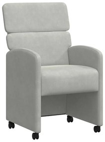 Kerekes Étkező Székek 2 pcs Világosszürke 58 x 65 x 98 cm