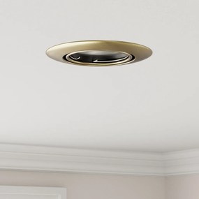 Recesszált Spotlámpák 6 db Kerek GU10 Sárgaréz Ø90 mm Acél