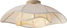 Japandi mennyezeti lámpa bézs szövet 55cm - Haru