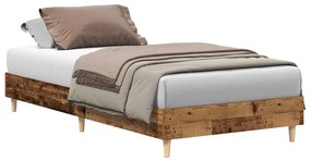 antik fa szerelt fa ágykeret matrac nélkül 75x190 cm