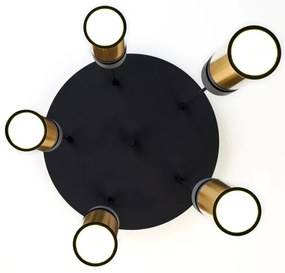 Jupiter 2017 - Csillár zsinóron ALAS 5xGU10/10W/230V arany/fekete