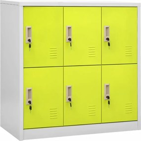 vidaXL világosszürke-zöld acél zárható szekrény 90 x 45 x 92,5 cm