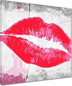 Vászonkép 50x50 Száj, mint málna Ajkak