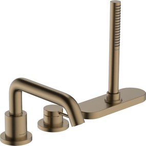 Hansgrohe Tecturis S, 3-lyukú fürdőcsaptelep, szálcsiszolt bronz, HAN-73447140