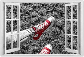 Poszter 60x40 Piros tornacipő Cipő