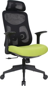 Irodai szék, zöld/fekete, teherbírás 150 kg, SULIVAN