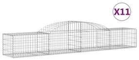 11 db íves horganyzott vas gabion kosár 300x50x40/60 cm
