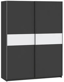 Berno 150 cm. Gardróbszekrény Antracit/Fehér Színben