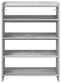 szürke sonoma színű szerelt fa cipőtartó 60x25x81 cm
