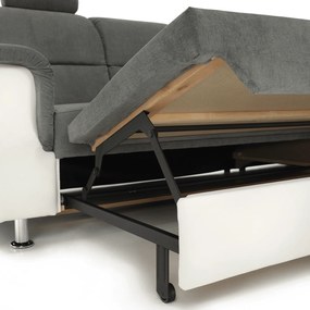 Kissarok, textilbőr fehér/szövet szürke, jobbos, SANTIAGO