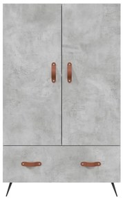 betonszürke szerelt fa magasszekrény 69,5 x 31 x 115 cm