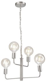 Lamkur Csillár láncon ORLANDO 4xE27/60W/230V ezüst LM 4.147