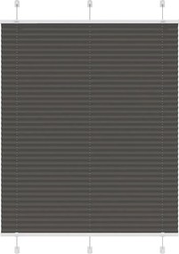 vidaXL pliszírozott redőny fekete 110x150 cm szövetszélesség 109,4 cm