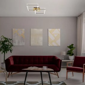 Briloner 3210-017 - LED dimmelhető mennyezeti lámpa FRAME 2xLED/11W/230V arany