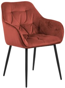 Brooke design szék, korall bársony