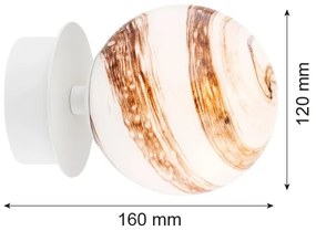 Argon 8454 - Fali lámpa FABIO 1xE14/7W/230V alabástrom fehér