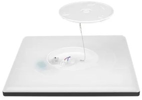 LED fürdőszobai lámpa szenzorral NIVERA LED/24W/230V IP54 30x30 cm fekete + DO